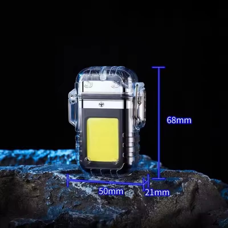 Rechargeable Transparent Lighter With Flashlight, USB Camping Flashlight, Mini Torch With Cigarette Lighter Rechargeable Transparent Lighter With Flashlight, USB Camping Flashlight, Mini Torch With Cigarette Lighter